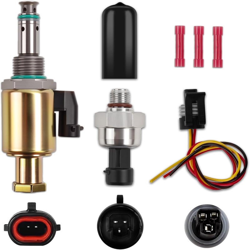 Pnkauto 7.3 IPR Valve Injector Pressure Regulator and ICP Control Sensor Kit Compatible with 1999-2003 F250 F350 F450 F550 Super Duty, 1995-2003 E350, for V8 Diesel Turbocharged, Replace F81Z9C968AA - Image 1